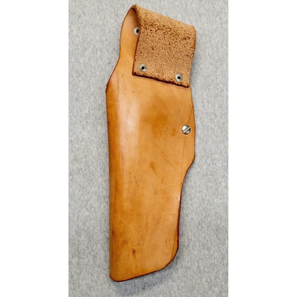 Vtg Brown Leather Holster With Silver‎ Heart 11